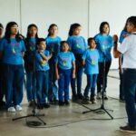 Coros infantiles de Sedeculta llenan Gran Museo del Mundo Maya con el concierto “Dame la mano y cantaremos”.